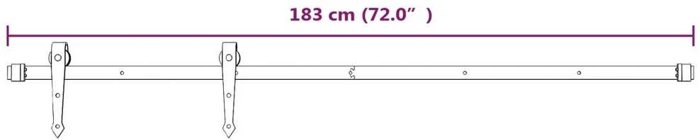 Slankios durys 85 x 210 cm Natūrali ir Balta