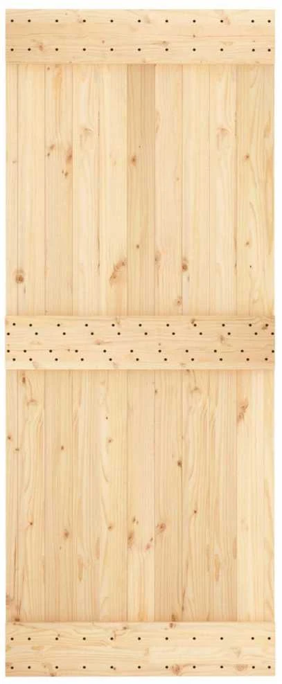 Slankios durys 85 x 210 cm Natūrali ir Balta