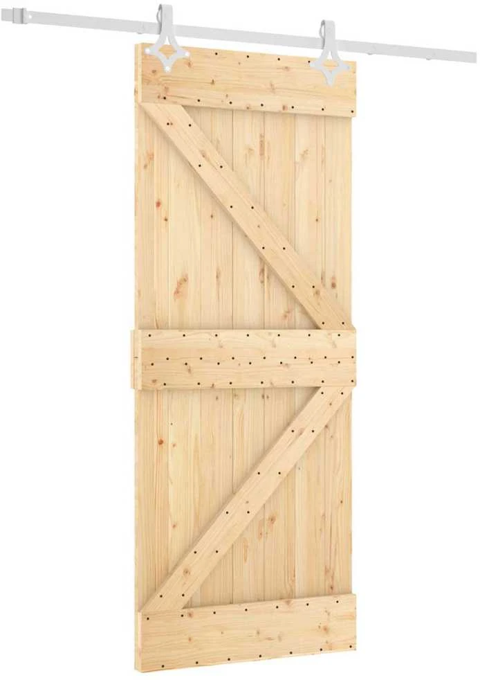 Slankios durys 85 x 210 cm Natūrali ir Balta