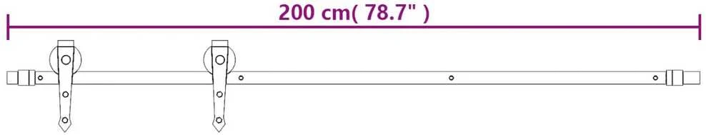 Slankios durys 85 x 210 cm Natūrali ir Balta