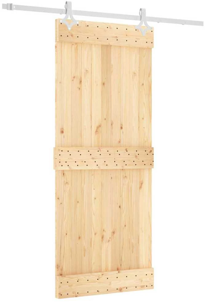 Slankios durys 85 x 210 cm Natūrali ir Balta