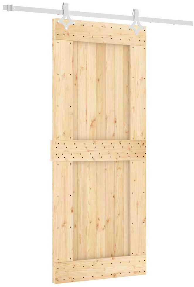 Slankios durys 85 x 210 cm Natūrali ir Balta
