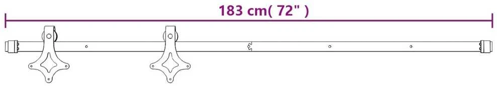 Slankios durys 85 x 210 cm Natūrali ir Balta
