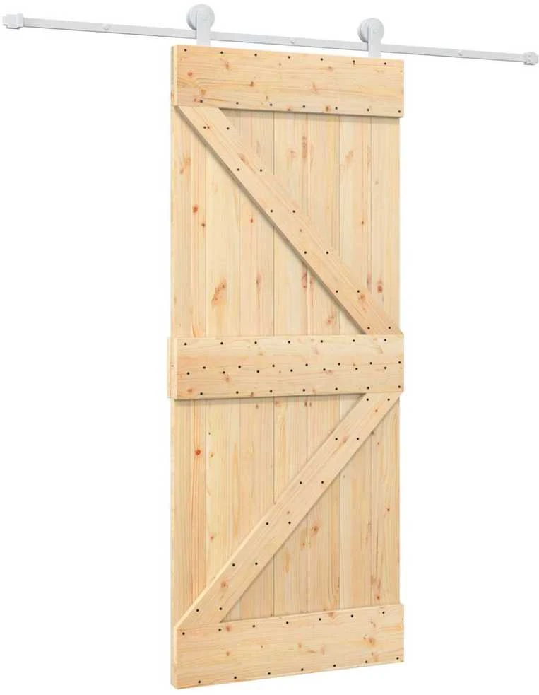 Slankios durys 85 x 210 cm Natūrali ir Balta
