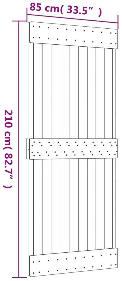Slankios durys Natūrali ir Balta 85 x 210 cm