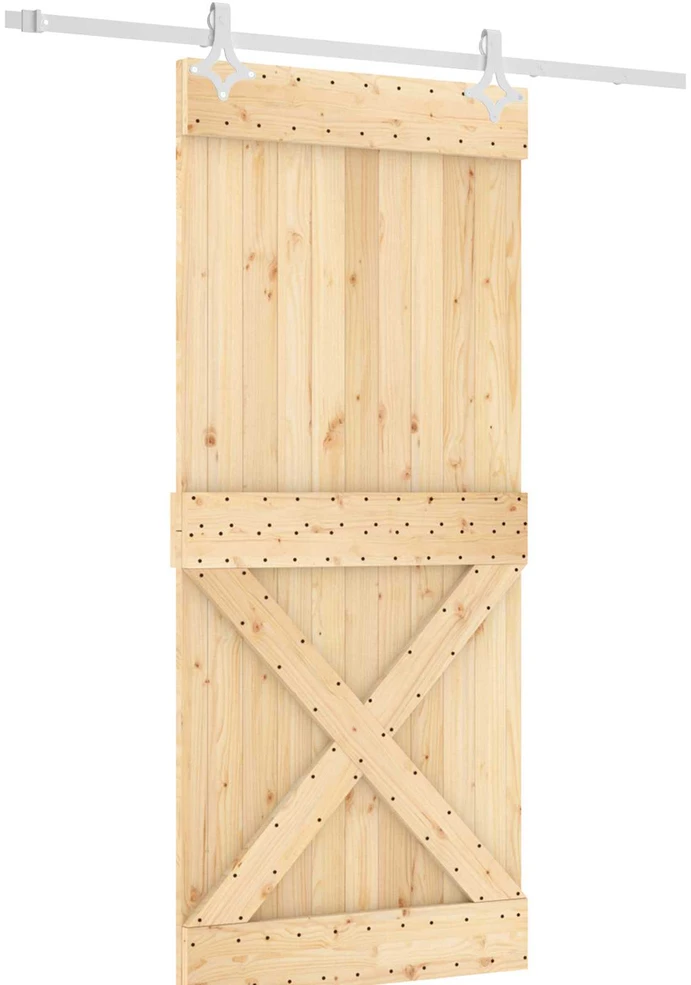 Slankios durys Natūrali ir Balta 90 x 210 cm