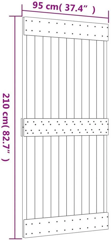 Slankios durys Natūrali ir Balta 95 x 210 cm