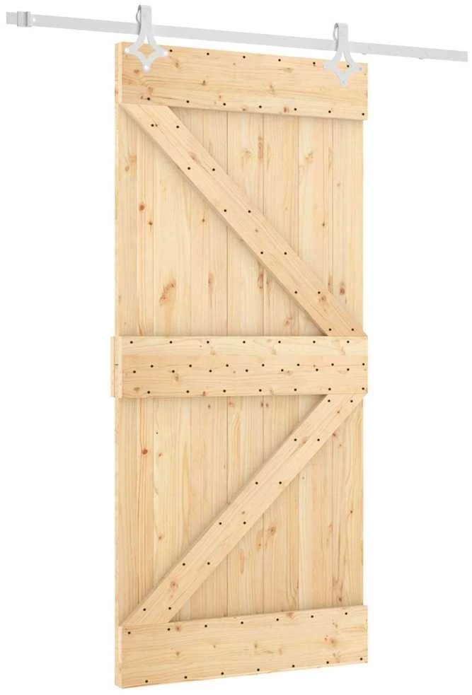 Slankios durys 95 x 210 cm Natūrali ir Balta