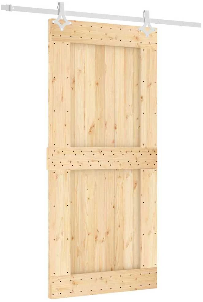 Slankios durys 95 x 210 cm Natūrali ir Balta