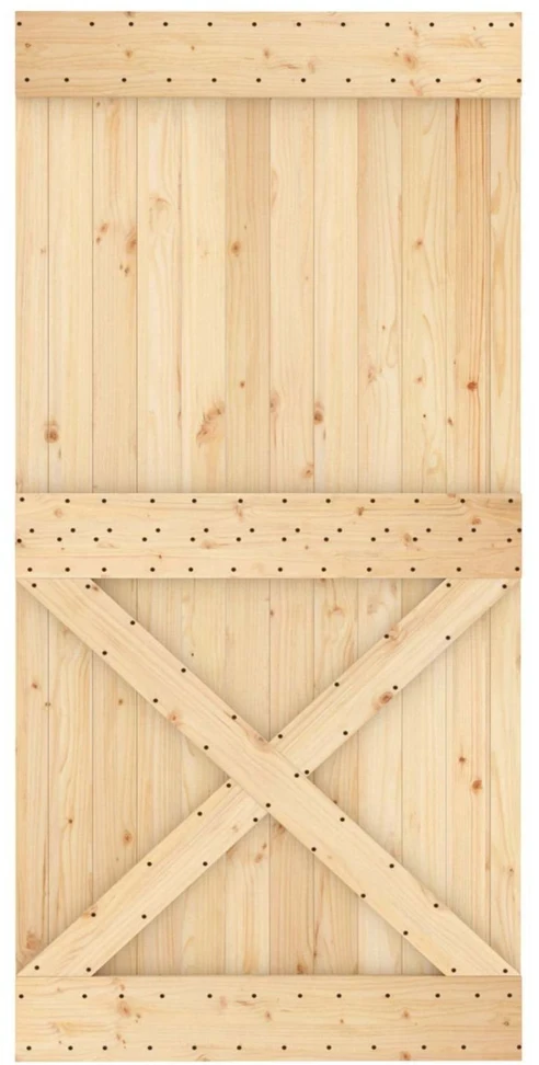 Slankios durys Natūrali ir juoda 100 x 210 cm