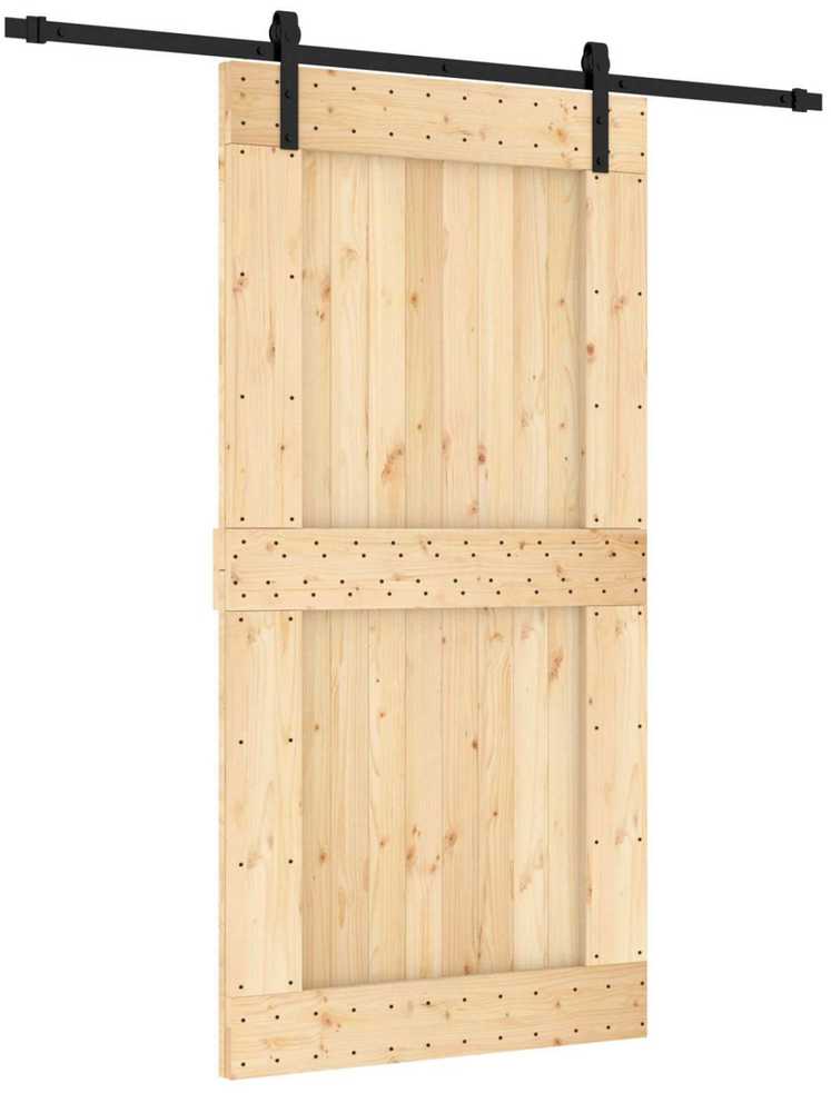 Slankios durys Natūrali ir juoda 100 x 210 cm