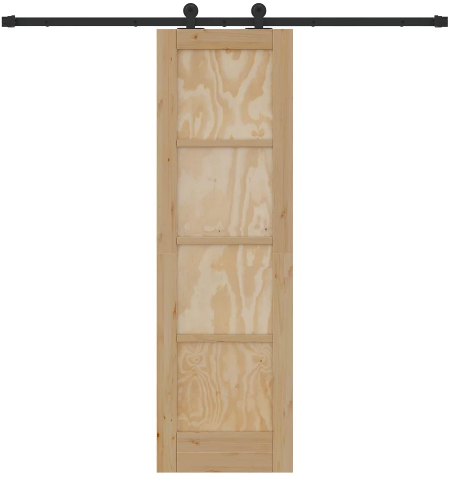 Slankios durys Natūrali ir juoda 61 x 198,5 cm
