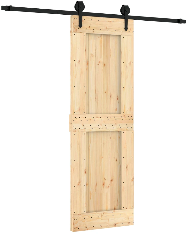 Slankios durys Natūrali ir juoda 70 x 210 cm
