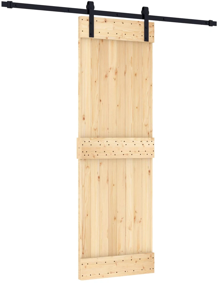 Slankios durys Natūrali ir juoda 70 x 210 cm