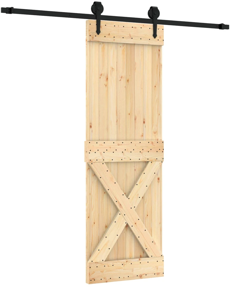 Slankios durys Natūrali ir juoda 70 x 210 cm