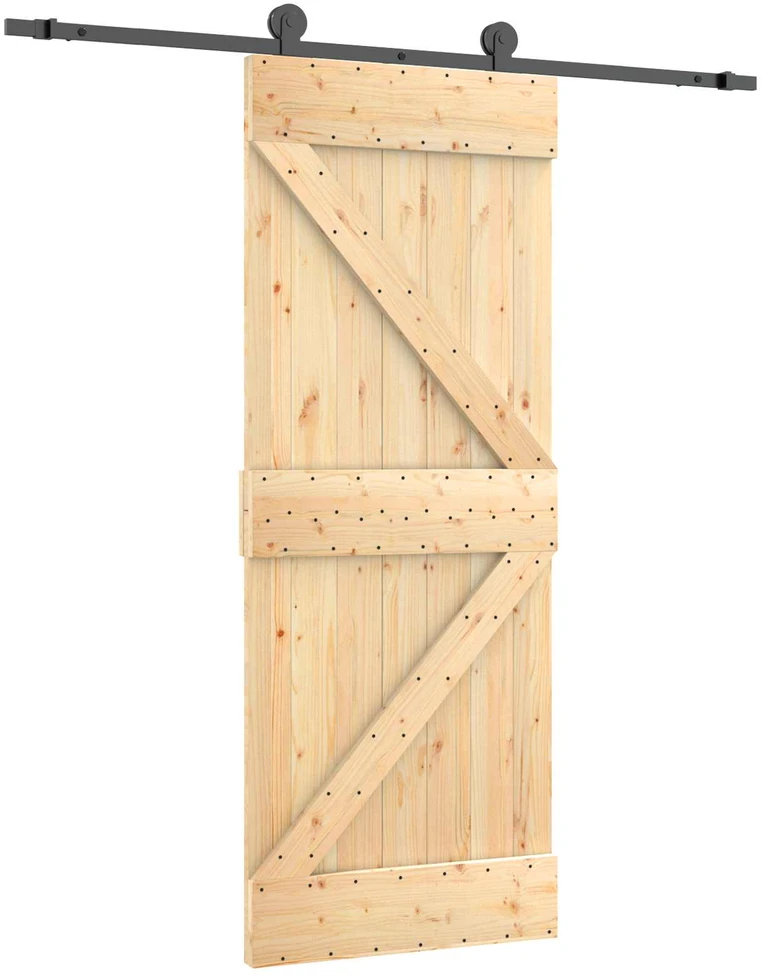 Slankios durys Natūrali ir juoda 70 x 210 cm