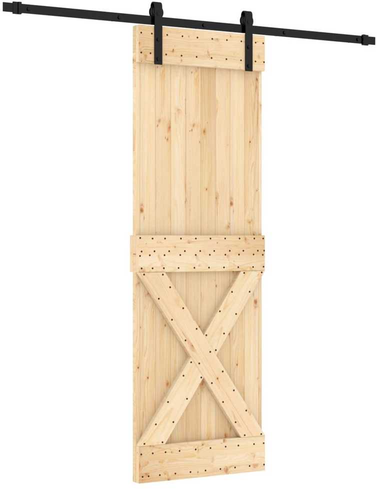 Slankios durys 70 x 210 cm Natūrali ir juoda