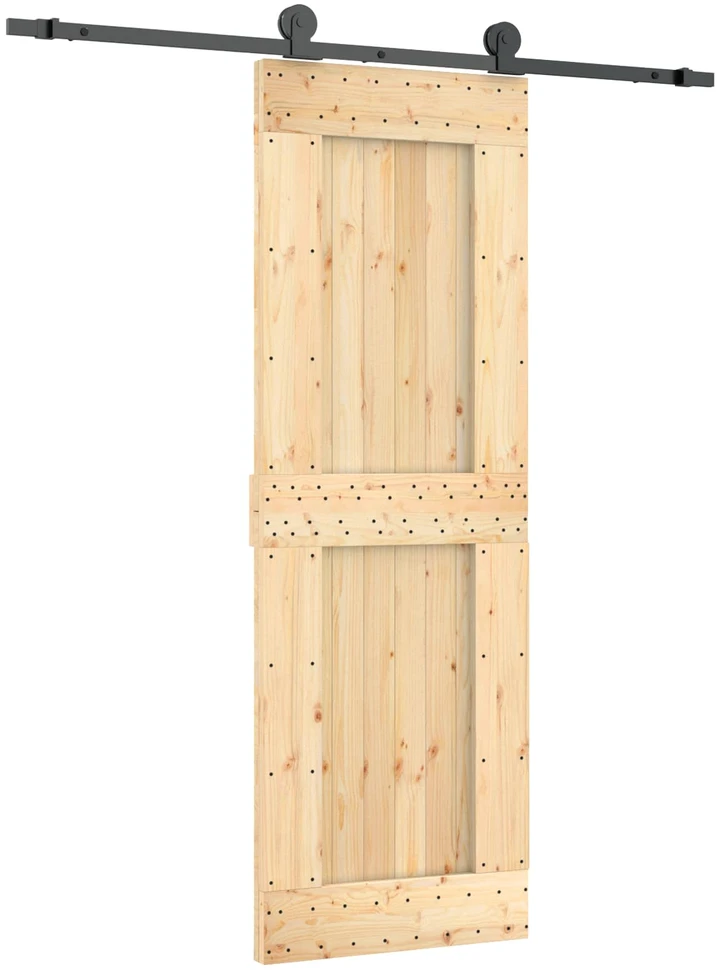 Slankios durys Natūrali ir juoda 70 x 210 cm