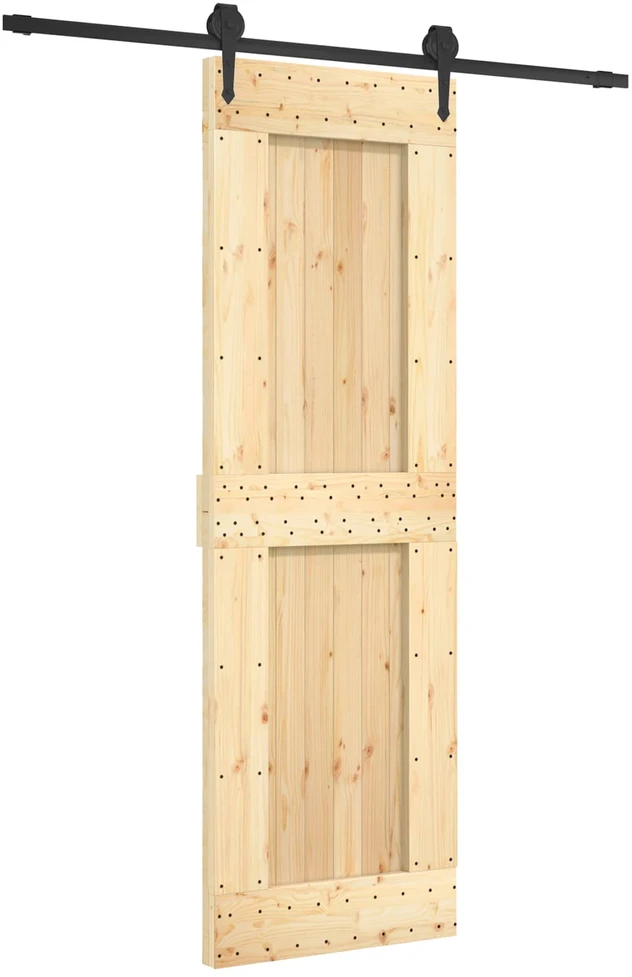 Slankios durys Natūrali ir juoda 70 x 210 cm