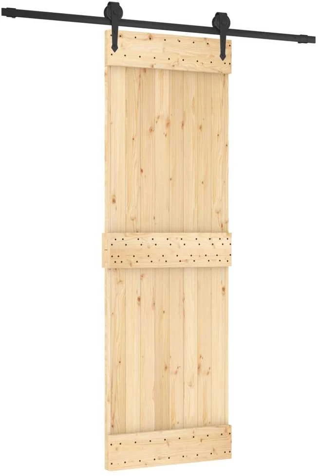 Slankios durys 70 x 210 cm Natūrali ir juoda