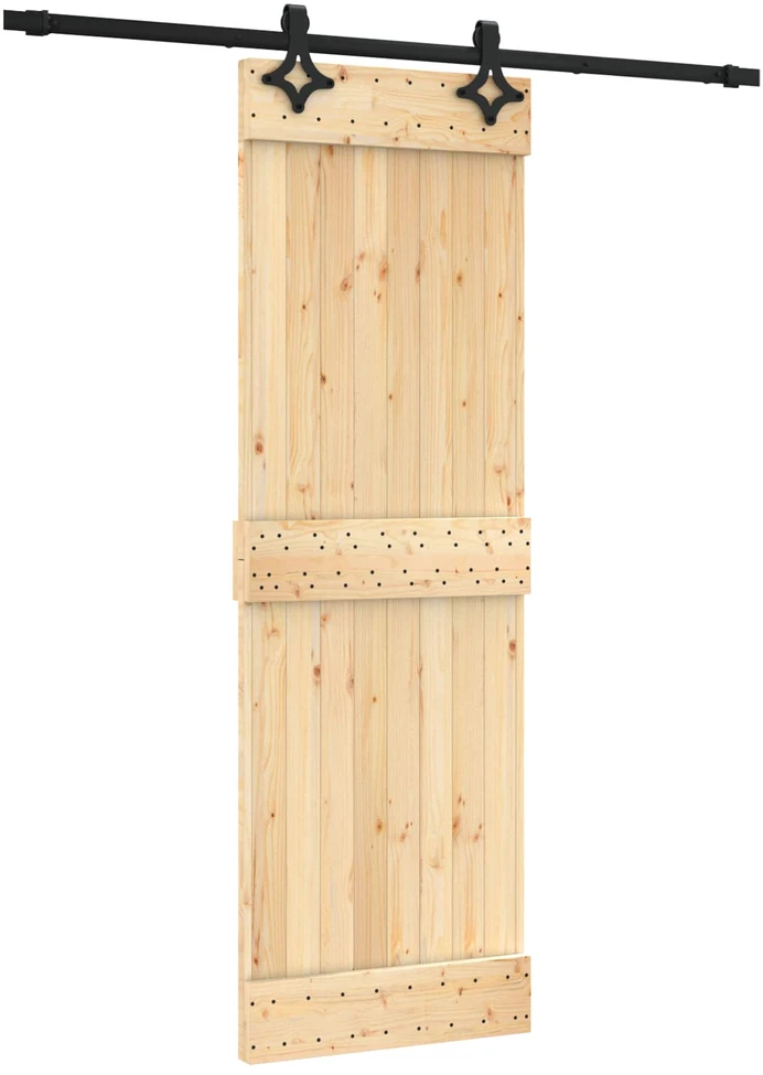 Slankios durys Natūrali ir juoda 70 x 210 cm
