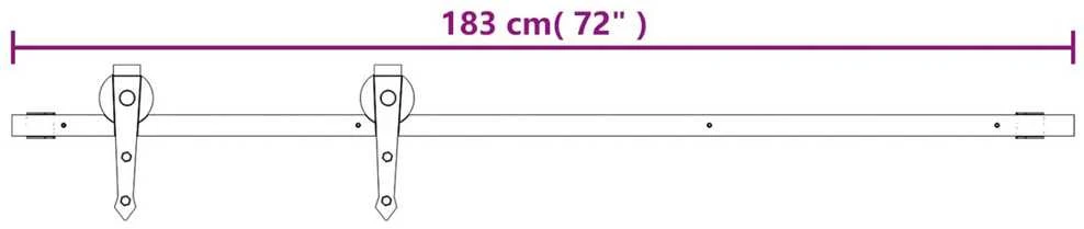 Slankios durys 70 x 210 cm Natūrali ir juoda