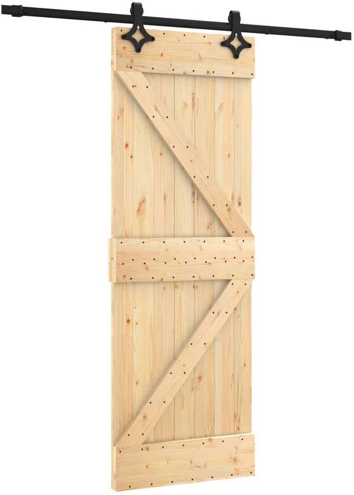 Slankios durys Natūrali ir juoda 70 x 210 cm