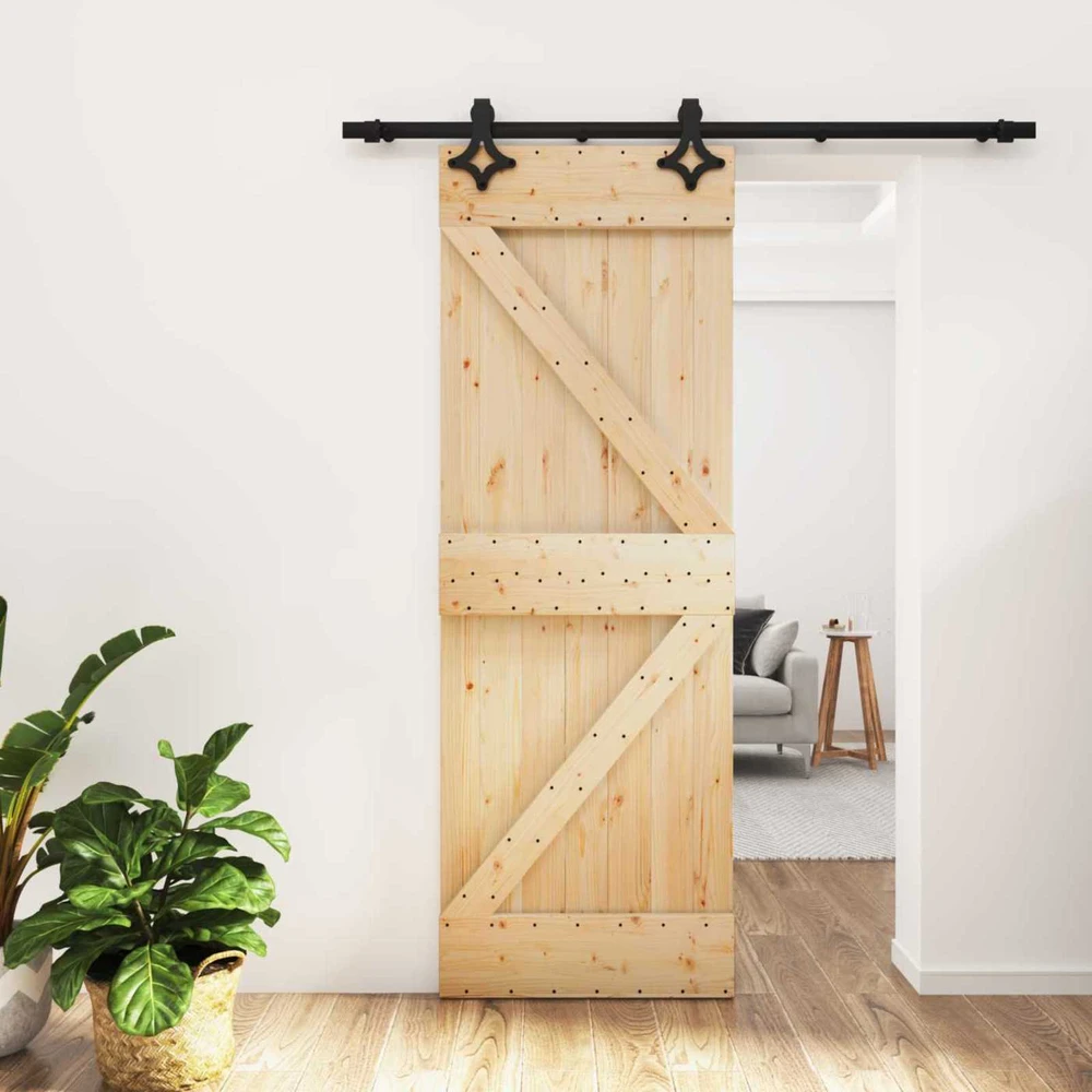 Slankios durys Natūrali ir juoda 70 x 210 cm