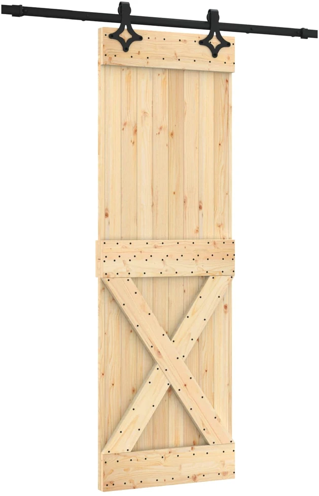 Slankios durys Natūrali ir juoda 70 x 210 cm