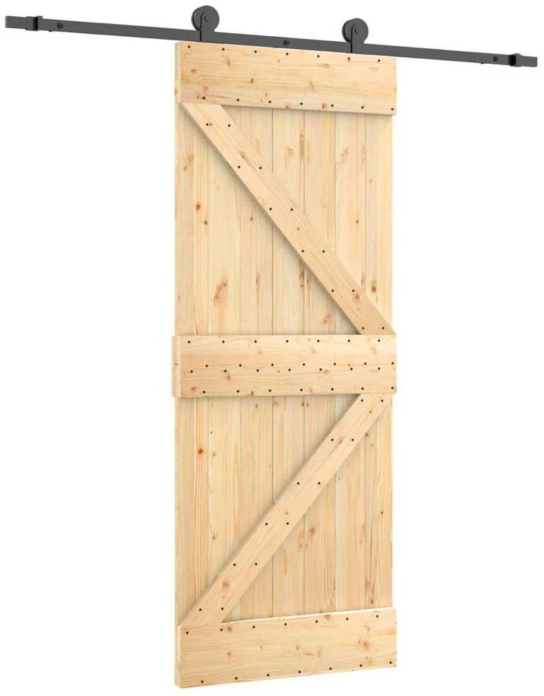 Slankios durys Natūrali ir juoda 70 x 210 cm