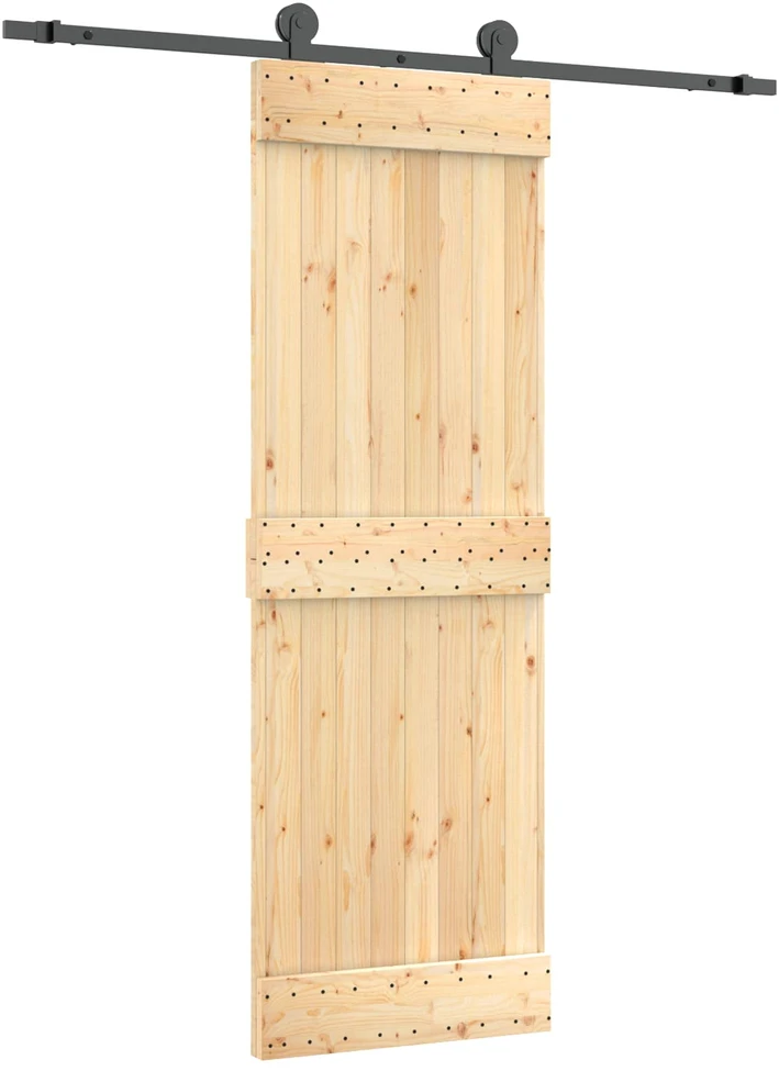 Slankios durys Natūrali ir juoda 70 x 210 cm
