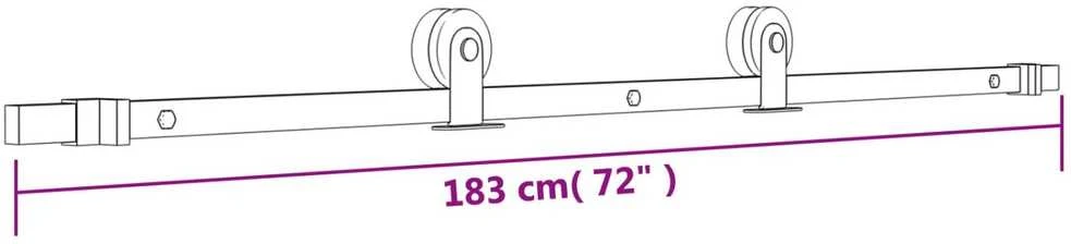 Slankios durys 70 x 210 cm Natūrali ir juoda