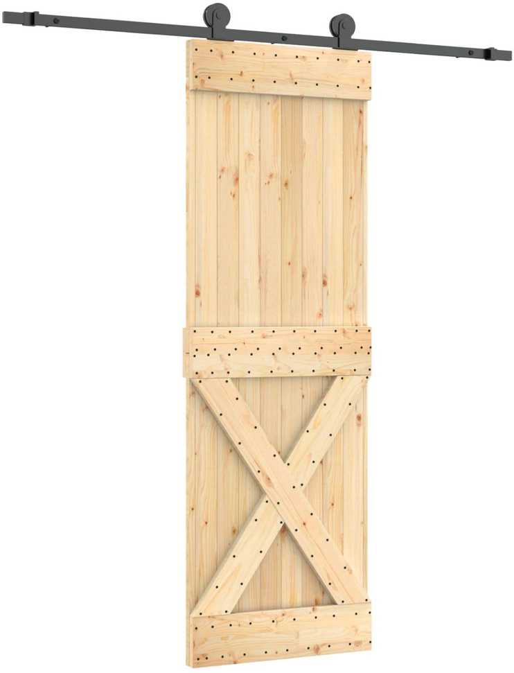 Slankios durys Natūrali ir juoda 70 x 210 cm