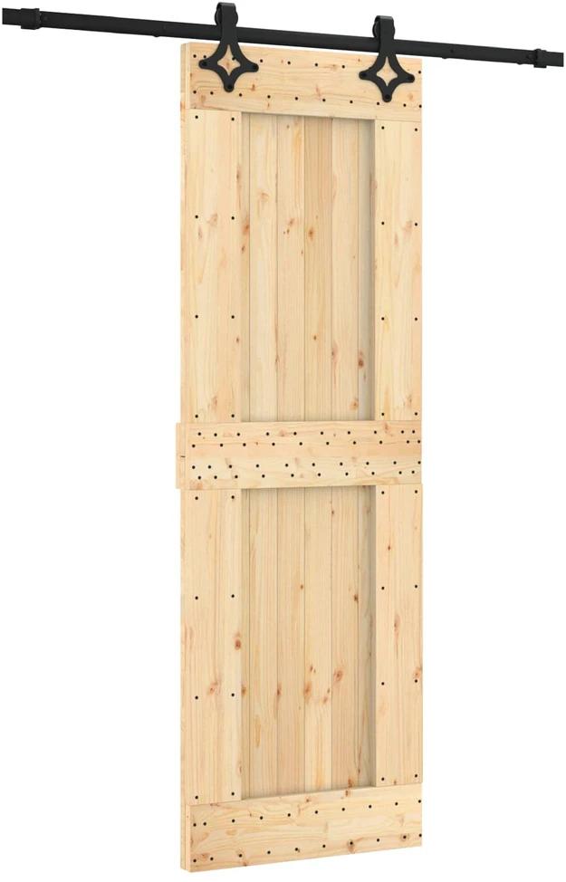 Slankios durys Natūrali ir juoda 70 x 210 cm