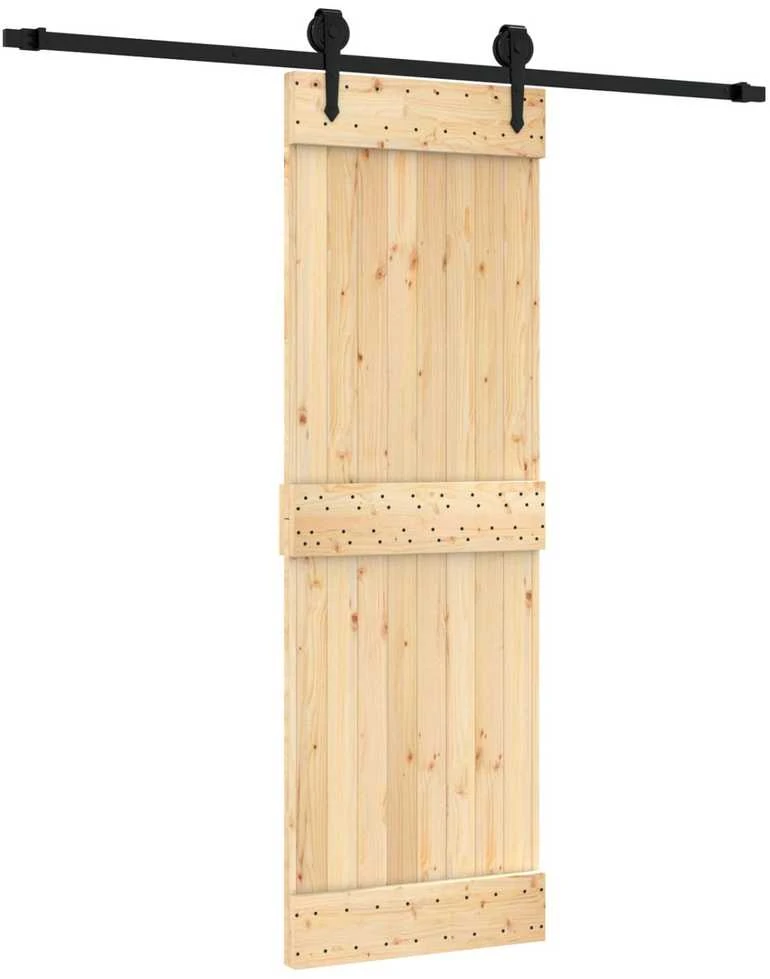 Slankios durys Natūrali ir juoda 70 x 210 cm