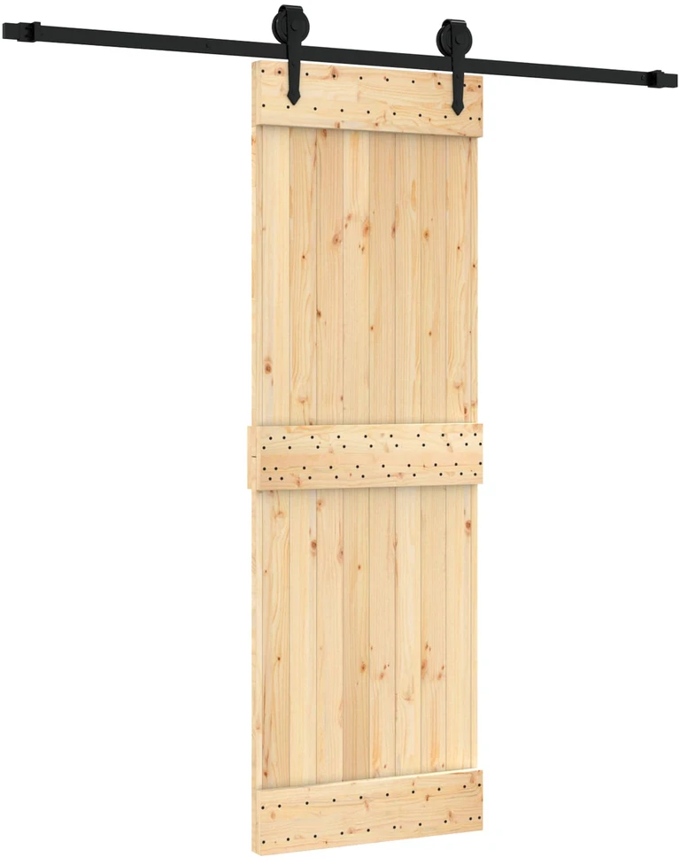 Slankios durys Natūrali ir juoda 70 x 210 cm