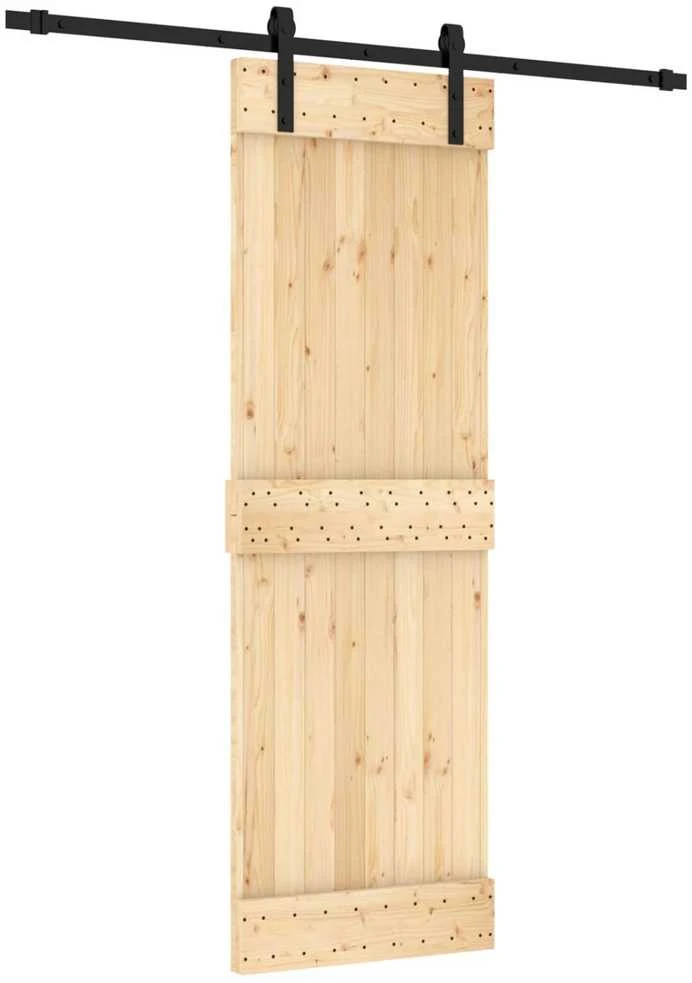 Slankios durys 70 x 210 cm Natūrali ir juoda