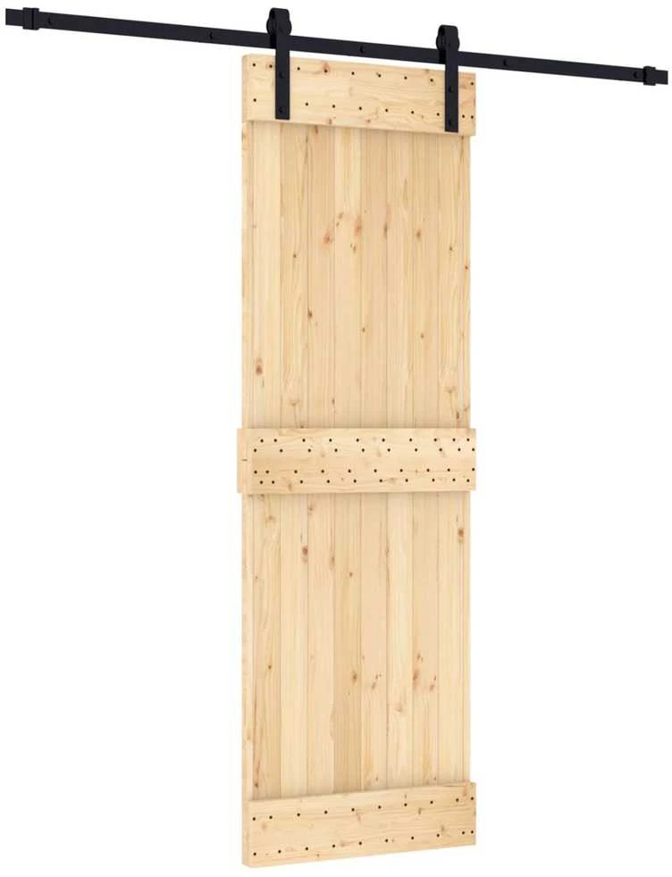 Slankios durys Natūrali ir juoda 70 x 210 cm