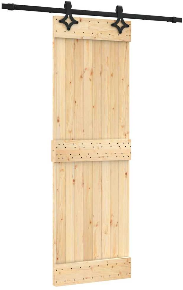 Slankios durys 70 x 210 cm Natūrali ir juoda