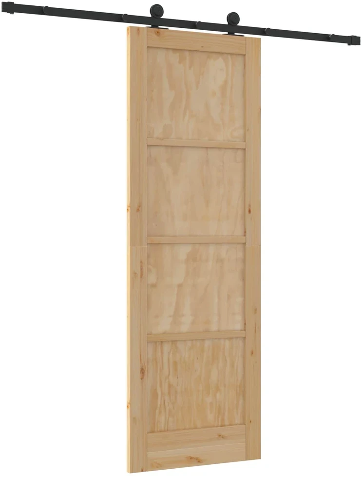 Slankios durys Natūrali ir juoda 73,5 x 211 cm