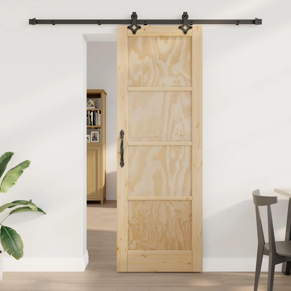 Slankios durys Natūrali ir juoda 73,5 x 211 cm