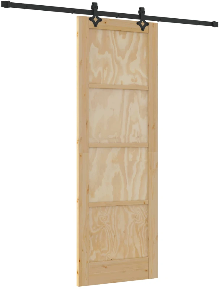 Slankios durys Natūrali ir juoda 73,5 x 211 cm