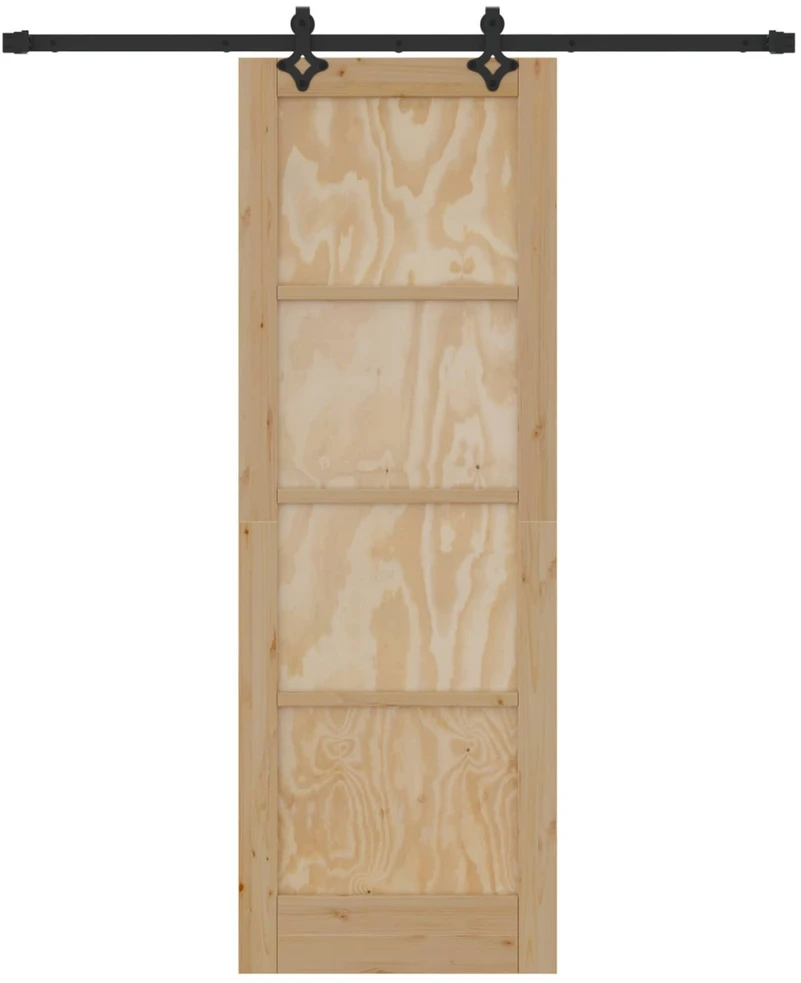 Slankios durys Natūrali ir juoda 73,5 x 211 cm