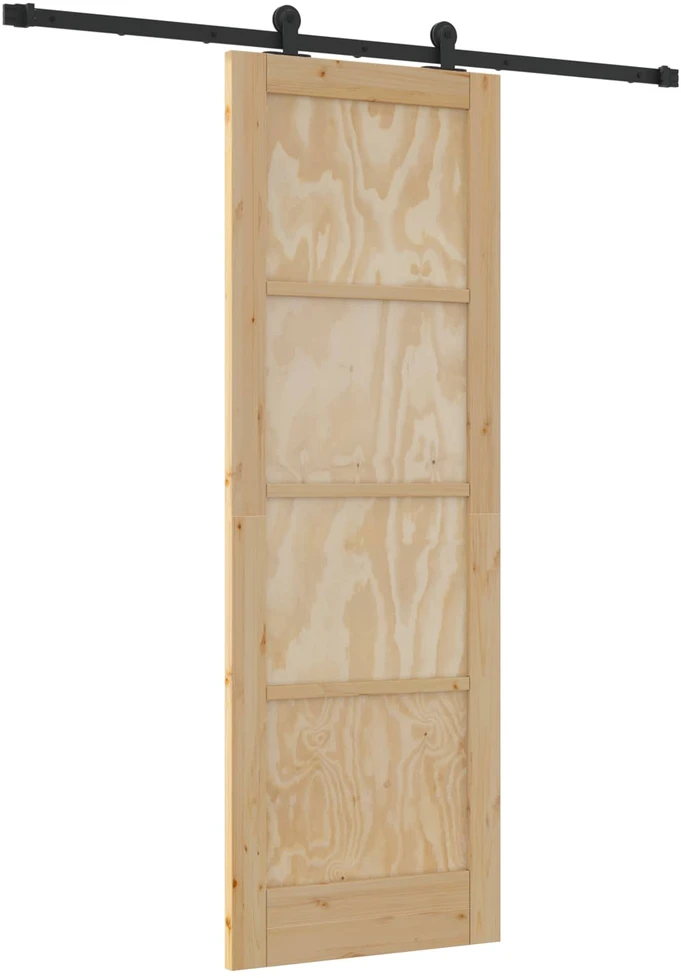 Slankios durys Natūrali ir juoda 73,5 x 211 cm