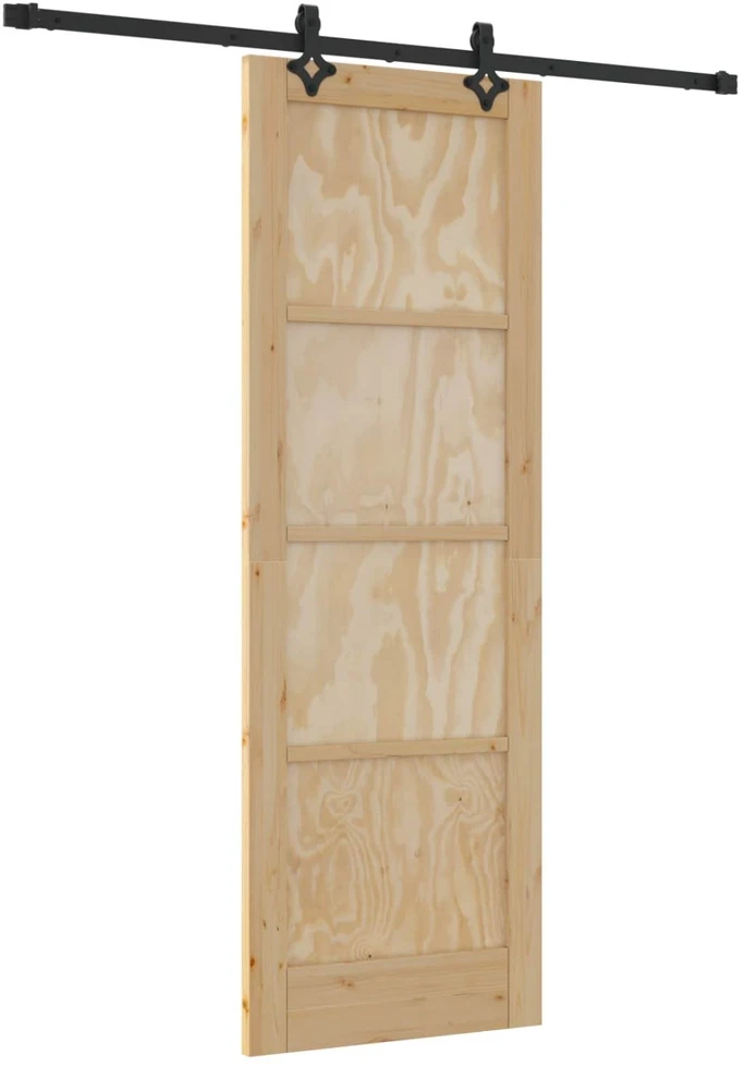 Slankios durys Natūrali ir juoda 73,5 x 211 cm