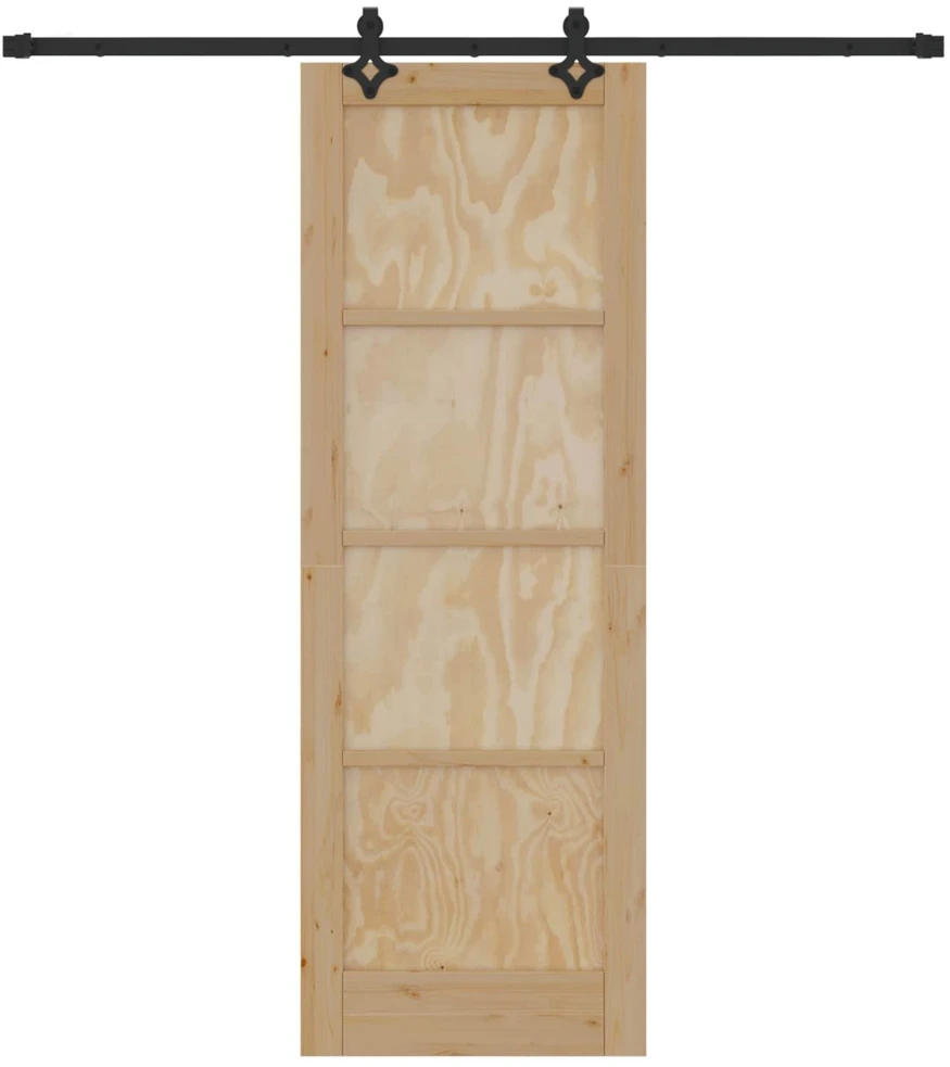 Slankios durys Natūrali ir juoda 73,5 x 211 cm
