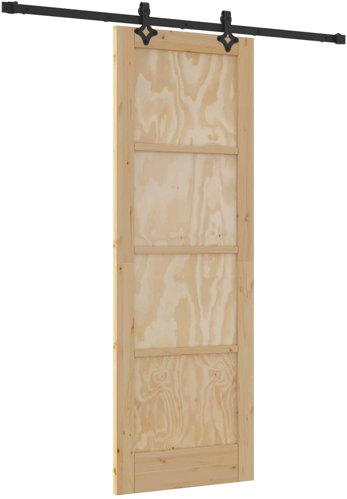 Slankios durys Natūrali ir juoda 73,5 x 211 cm