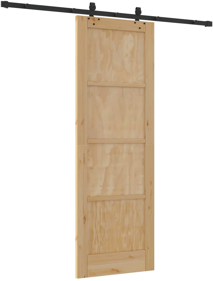 Slankios durys Natūrali ir juoda 73,5 x 211 cm