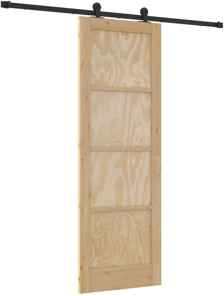 Slankios durys Natūrali ir juoda 73,5 x 211 cm