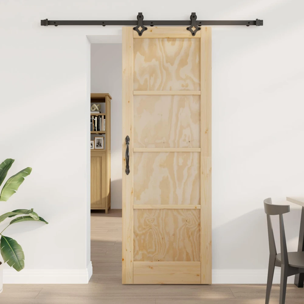 Slankios durys Natūrali ir juoda 73,5 x 211 cm